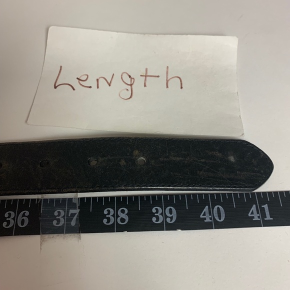 Brown Belt Leather Embroidered Beige Floral Hippie Boho Retro SZ L/XL - Picture 5 of 10